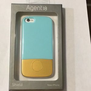 Agent 18 Case for iPhone 5 - turquoise/gold lux